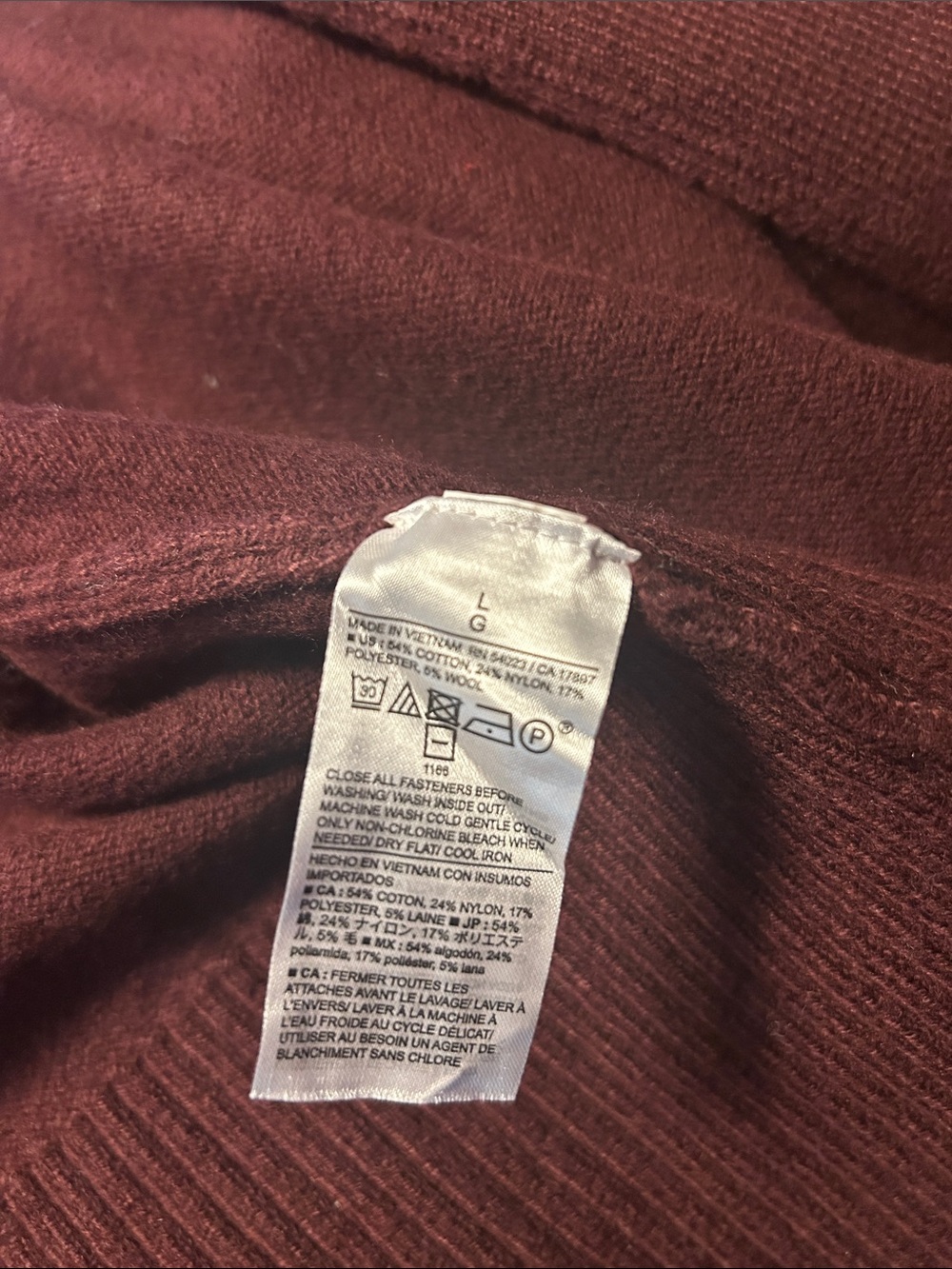 Banana Republic Women's Dark Maroon Button Cardigan - Picture 10 of 10
